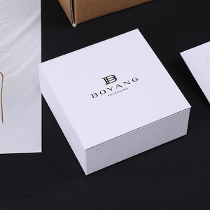 Boyang Custom Fashion Design White PU Leather Women Ring Earing <b>Box</b> Jewelry Packaging Boxes Luxury - Product Image 5
