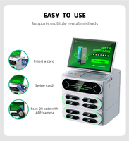Station de charge de téléphone de pile intégrée d'écran tactile intelligent de 12 fentes casier chargeur Portable partagé kiosque de station de location de batterie externe