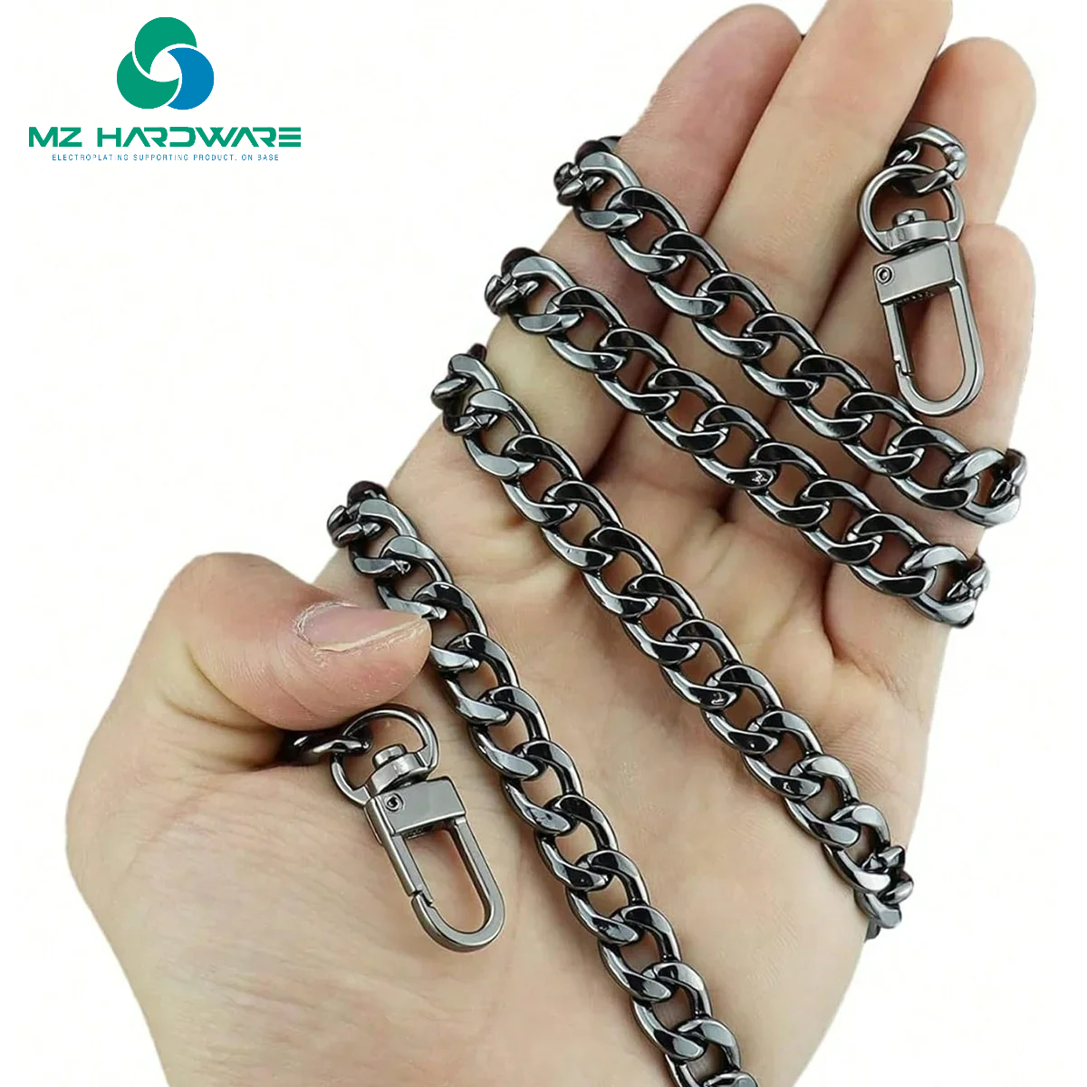 MZhardware Wholesale Shoulder Bag Chain Accessories Custom Metal Chains for Bag Purse Aluminum Chain Strap for Handbag