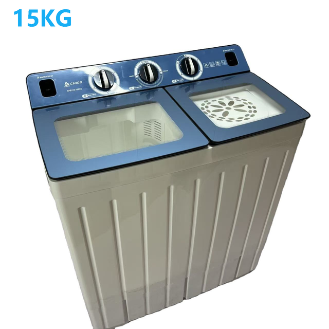 Electric Wash Dry Brand Large Capacity 15kg Plastic Bucket Gold Powder Household Semi-Automatic Double Bucket Washing Machine