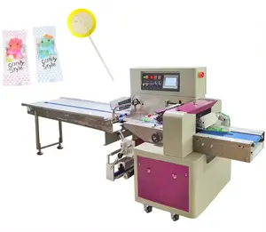 High quality Hopping lollipop flow packing Cheese stick Milk tablet candy packaging machine price