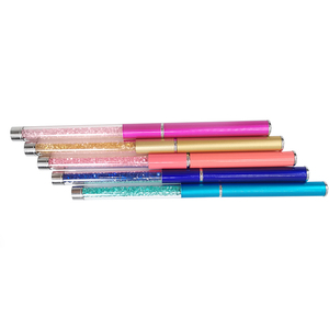 Ensemble de 5 pinceaux à manche métallique pour nail art, poils en nylon, logo personnalisé, pinceaux de précision pour la peinture fine - Product Image 2