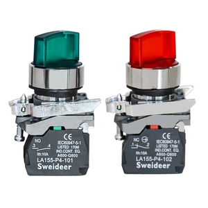 Işıklı kontrol düğmesi ile XB4/P4Precision-Adjustment döner seçici anahtarı, 2 vitesli/3 vitesli dişli, çoklu gösterge rengi - Product Image 1