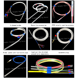 مستشعر حرارة بلاتيني <span class=keywords><strong>PT100</strong></span> مقاوم للماء من الفولاذ المقاوم للصدأ مع مسبار حراري من النوع K قابل للتخصيص - Product Image 5