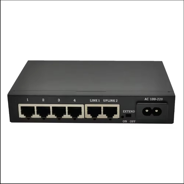 6 Port RJ45 24V/48V 72W 10/100Mbps 4 port POE Network Switch