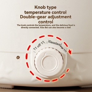 Mini pentola elettrica da 1.8 litri doppia caldaia elettrica antiaderente rivestita interna fuoco pentole elettriche - Product Image 2