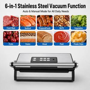 Machine d'emballage <span class=keywords><strong>sous</strong></span> <span class=keywords><strong>vide</strong></span> en gros 90Kpa, Scelleuse alimentaire 130W à double pompe pour cuisine domestique, petite scelleuse <span class=keywords><strong>sous</strong></span> <span class=keywords><strong>vide</strong></span> - Product Image 4