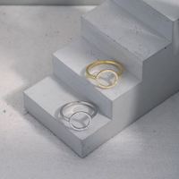Bague de mariage minimaliste Dylam style métallique, cercle tendance, zircon cubique, plaqué rhodium, bijoux en argent sterling 925