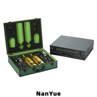 Boîte de présentation multifonctionnelle en aluminium avec logo personnalisé, insert en velours pour collection de vins et de bijoux, emballage pour salon professionnel