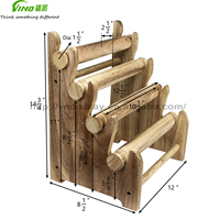 Présentoir à bijoux et bracelets Vino en bois de pin antique à 4 niveaux, support organisateur de bracelets et chouchous, taille personnalisable, 100 % garanti