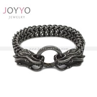 Bracelet à breloques dragon viking en acier inoxydable de haute qualité pour homme, accessoire cadeau chrétien en stock