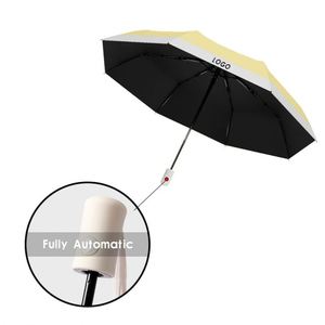 ร่มกันลมพับสามตอนอัตโนมัติป้องกันรังสียูวีพร้อมโลโก้สั่งทำ - Product Image 3