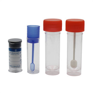 <b>Stool</b> And Urine Specimen Collection Bottle 10 25Ml Disposable With Lid <b>Plastic</b> Cylindrical Laboratory Sampling Container - Product Image 3