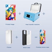 Mesin Printer Casing HP Semua Merk, Wifi, APP Online, Custom Cover HP, Printer Transfer Panas UV untuk Iphone, Samsung, Huawei
