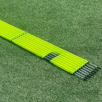 Poteaux d'entraînement de football réglables - Piquets de sol à ressort de 180 cm pour l'agilité et les exercices de dribble