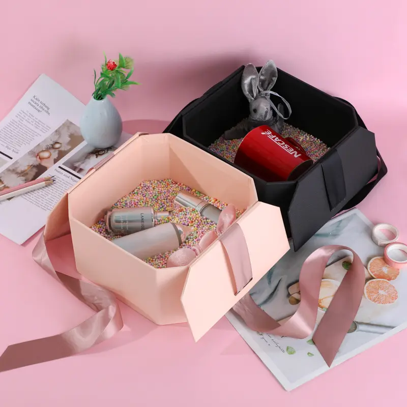 Creative luxury lipstick perfume packaging box Birthday gift box 520 Chinese Valentine's Day wedding date hand gift box