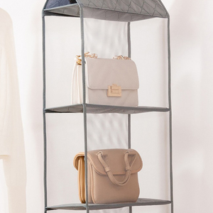Organisateur de sacs à main pliable et universel à suspendre pour placard, avec 2/3/4 poches, vente en gros - Product Image 5