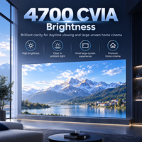 Projecteur laser triple 4K C5 UltraMax 4700 CVIA avec zoom optique 2x, déplacement de l'objectif, DLP, pour cinéma maison et jeux