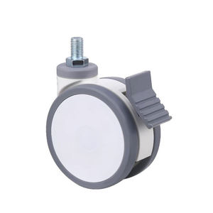 Roue médicale à double roulement <span class=keywords><strong>de</strong></span> 5 pouces avec frein pour lit d'hôpital - Product Image 1