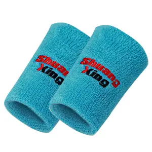 Tùy chỉnh bông ban nhạc cổ tay Terry vải thể thao tennis dây đeo cổ tay logo thêu sweatband dây đeo cổ tay