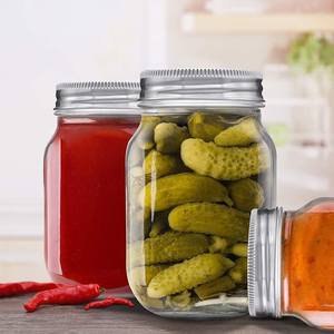 16oz 500ml Quadrat Hermetisch versiegelte Einmach gläser Luftdichtes Vorrats glas Split Tops zum Einmachen von Lebensmitteln - Product Image 4