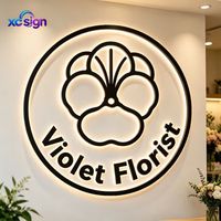 Panneau d'affichage LED rétroéclairé en acrylique 3D personnalisé, pour bureau, restaurant, maison, mariage, avec télécommande, transformateur à brancher, bâtiments, magasins