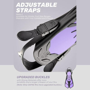 Профессиональные плавники для подводного плавания XIALE, технические регулируемые резиновые плавники с открытым каблуком, оборудование для плавания - Product Image 4