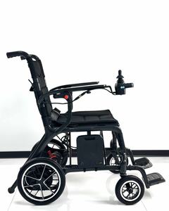 Kursi roda listrik portabel serat karbon, kursi roda listrik ringan lipat cepat jarak jauh aman untuk perjalanan - Product Image 2