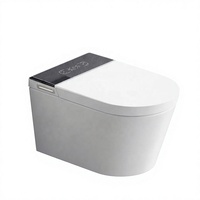 Nouvelle toilette intelligente murale en céramique blanche, désodorisation automatique, télécommande, cuvette allongée, drainage en P-trap, design moderne