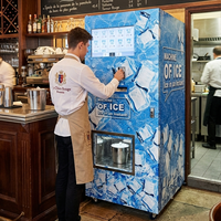 Distributeur automatique de glace commercial JOYVEND 150 kg avec gestion cloud par code QR pour station-service – Kiosque à glace automatique