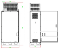 Armoire de commande d'ascenseur triphasée moderne 380V/220V C7000 en acier inoxydable à faible bruit pour villa et hôtel, avec machine de traction sans engrenages