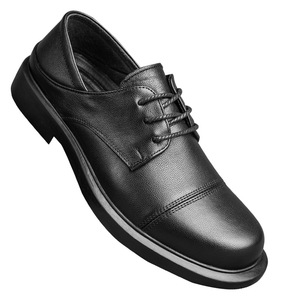 Chaussures Oxford pour hommes AIBOIS à bout rond en cuir véritable, lacets, semelle en caoutchouc souple, pour un usage professionnel et décontracté - Product Image 4