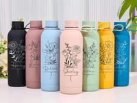 Tasse thermos en acier inoxydable au fini caoutchouc avec logo personnalisé avec bouteille d'eau en métal de 500ml