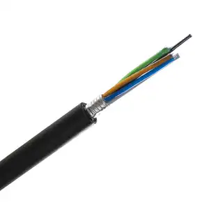 GYTA açık zırhlı kablo tek mod 9/125 13mm PE fiber optik kablo 4 çekirdek 6 çekirdek 12 çekirdek 24 çekirdek