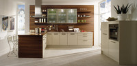 Armoires de cuisine Prima Chariot de rangement en bois avec porte Machine de cuisine modulaire en PVC comprenant évier et robinet Comptoir en marbre