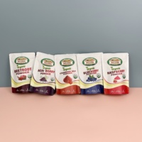 8OZ Herbruikbare voedselveilige zakken voor blauwe bessenpoeder, staande pouches, Doypack voor gedroogd fruit, suiker, blauwe bessen, frambozenpoeder.