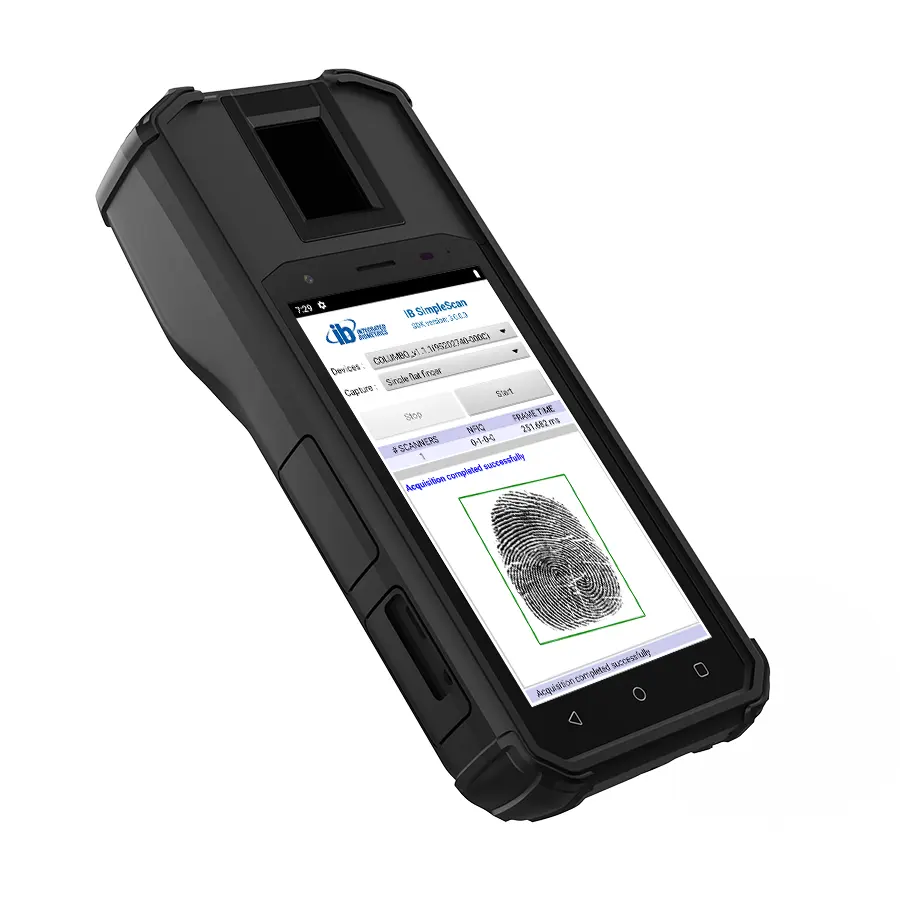 portable fingerprint scanner for law enforcement nfc handheld terminal rfid pda fingerprint reader with laser qr code scanner