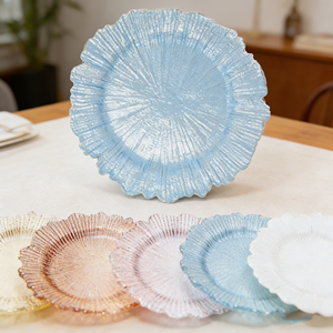Nouvel Arrivage Assiettes de Présentation en Acrylique Or Rose 13 Pouces pour Hôtels, Restaurants et Mariages – Assiettes en Plastique Luxe Or Rose - Product Image 1