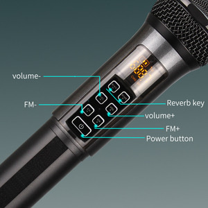 Microphone dynamique sans fil rechargeable longue portée UHF, microphone portable avec fonction d'écho pour karaoké à domicile, fête et karaoké familial - Product Image 3