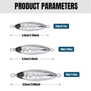 Nuovo Arrivo Jigging Pro: Esca Artificiale <span class=keywords><strong>per</strong></span> Acqua Salata 20g 30g 40g, Esca da <span class=keywords><strong>Pesca</strong></span> <span class=keywords><strong>in</strong></span> Piombo <span class=keywords><strong>per</strong></span> Jigging <span class=keywords><strong>in</strong></span> <span class=keywords><strong>Mare</strong></span> Profondo e da Riva - Product Image 2