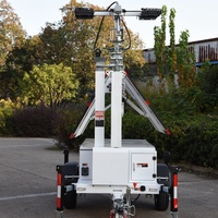 7m Hoher Solar-Lichtmast DC24V mit 2 Panels Digitaler 24/7 Zeitgesteuerter Turm-Lichtmast für Bergbaustandorte