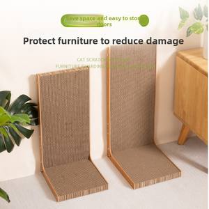 L-vormige krabpaal voor katten, verticale krabpaal, krasbestendige krabplank voor katten - Product Image 4
