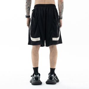 Shorts de basket-ball pour hommes en coton 100% imprimés sur mesure, taille mi-haute, coupe ample, design en maille décontracté avec cordon de serrage, style sportif surdimensionné - Product Image 5