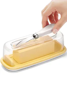 KITCHENDAO Airtight Butter Dish with Lid and Knife Spreader for