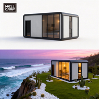 WELLCAMP Maison Capsule 2 Chambres, Cabine Apple, Conteneur Modulaire Préfabriqué, Mini-Complexe Hôtelier, Hôtel Intelligent, Bureau, Plans de Maisonnette Compacte 20 pieds