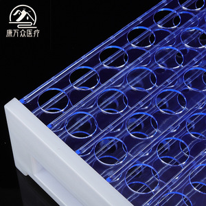 Estante para tubos de ensayo de laboratorio de 13 mm, 16 mm, 18 mm, 50 orificios, capacidad para tubos de ensayo ordinarios, multi-orificios para uso en centrífuga - Product Image 2