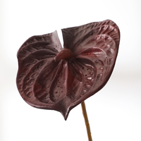 Fleur artificielle Anthurium réaliste de 63 cm, vente en gros d'usine, promotion spéciale Fête des Mères, décoration de mariage, centre de table de haute qualité