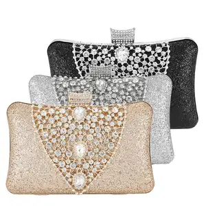 Indian Fashion Elegant Women Clutch Hand Bag Fashion Luxury Embroidered Lady Dinner Evening Bag