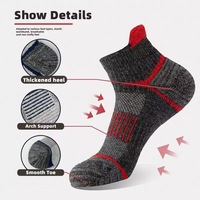 Chaussettes de sport basses pour hommes, avec soutien de la voûte plantaire, anti-ampoules, languette de talon, maille respirante, personnalisables OEM, vente en gros