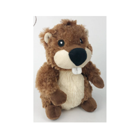 Jouets en peluche de simulation de 20 cm Animaux sauvages en peluche Castor Souris Poupées